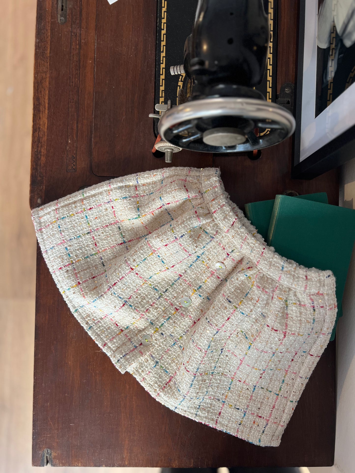 GONNELLINA IN CHANEL Mod LUCIA – cotone intrecciato con elastico in vita