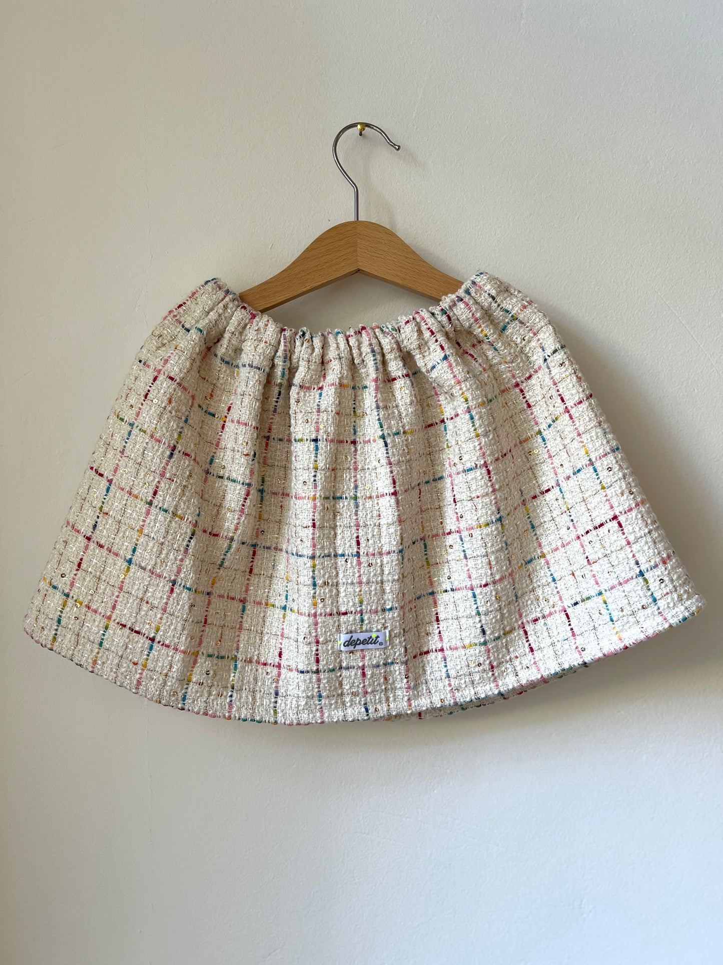 GONNELLINA IN CHANEL Mod LUCIA – cotone intrecciato con elastico in vita