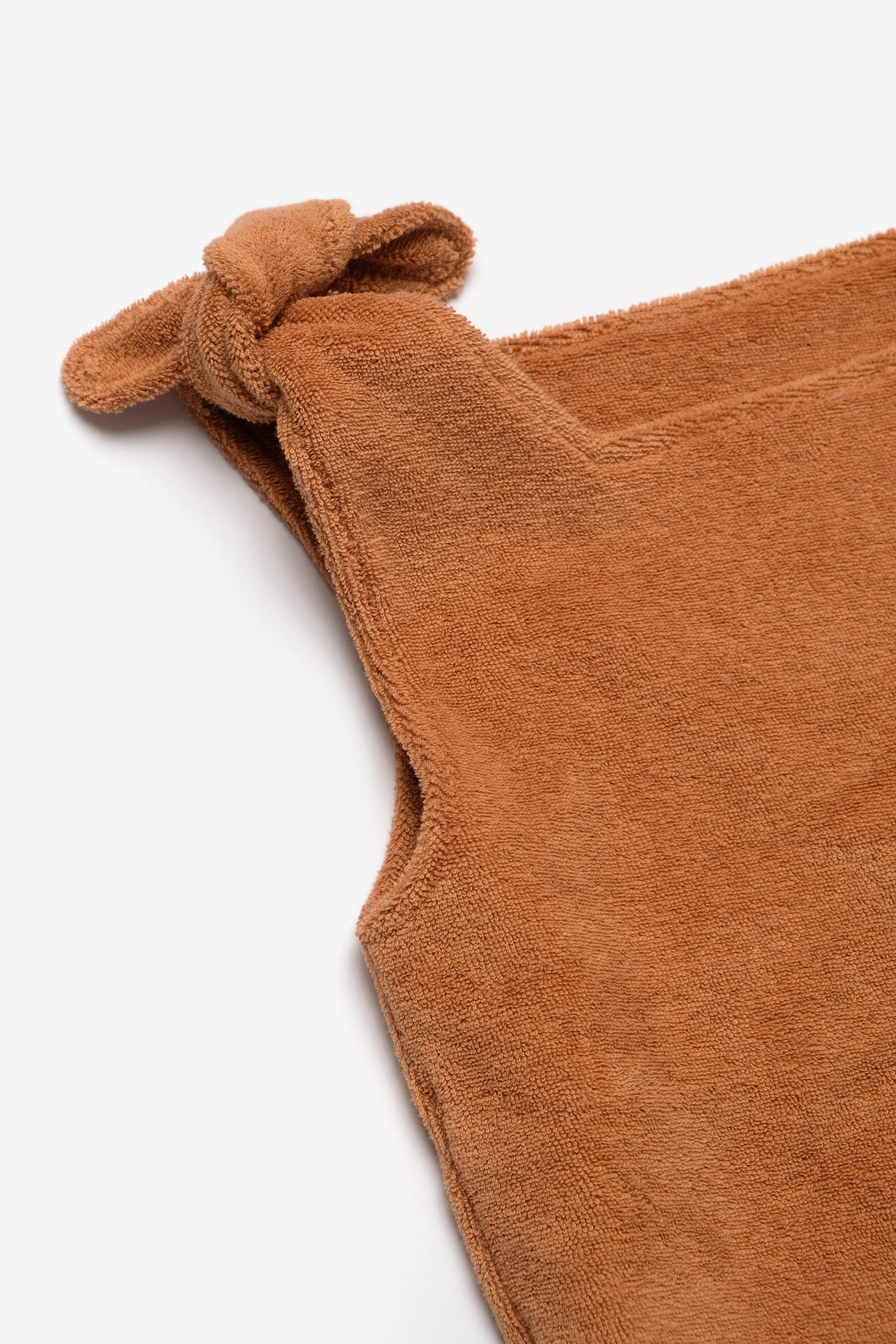Top spunga in cotone colore marrone