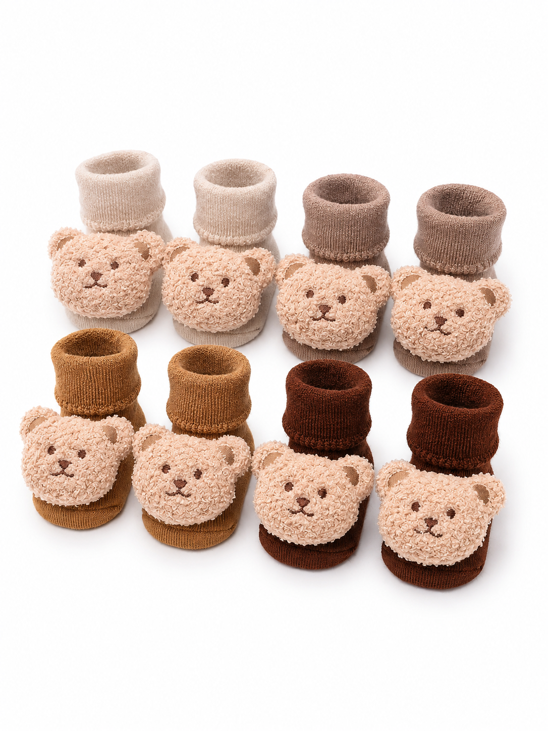 MBA-001 CALZINO ANTISCIVOLO PER NEONATO CON ORSO