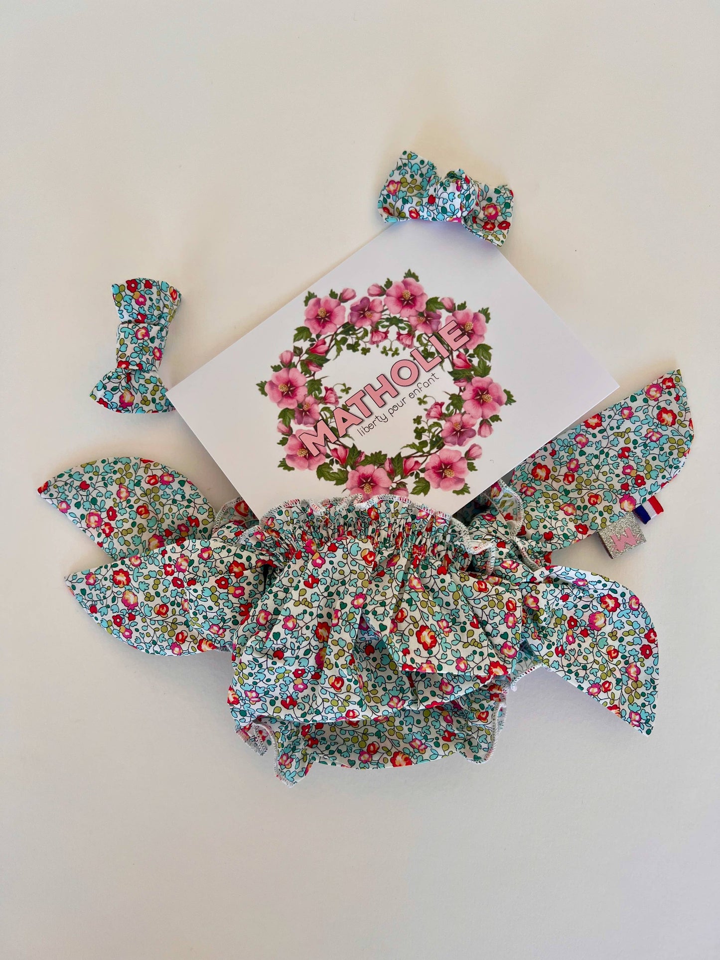 Costume da bagno in Liberty Eloïse turchese