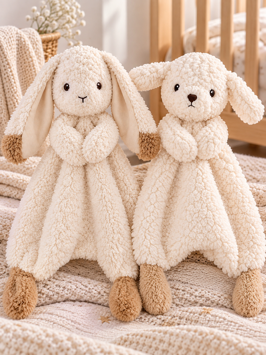 Doudou Coniglio e Agnello di Peluche – Copertina da nanna per bebè