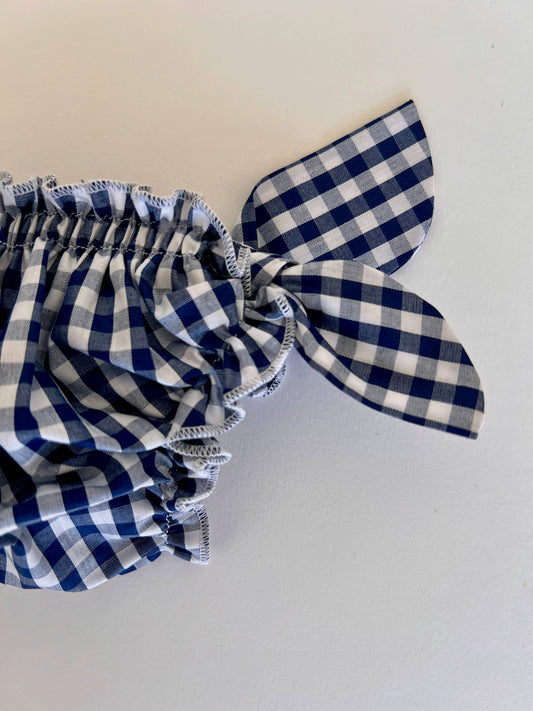 Costume da bagno a quadretti blu navy