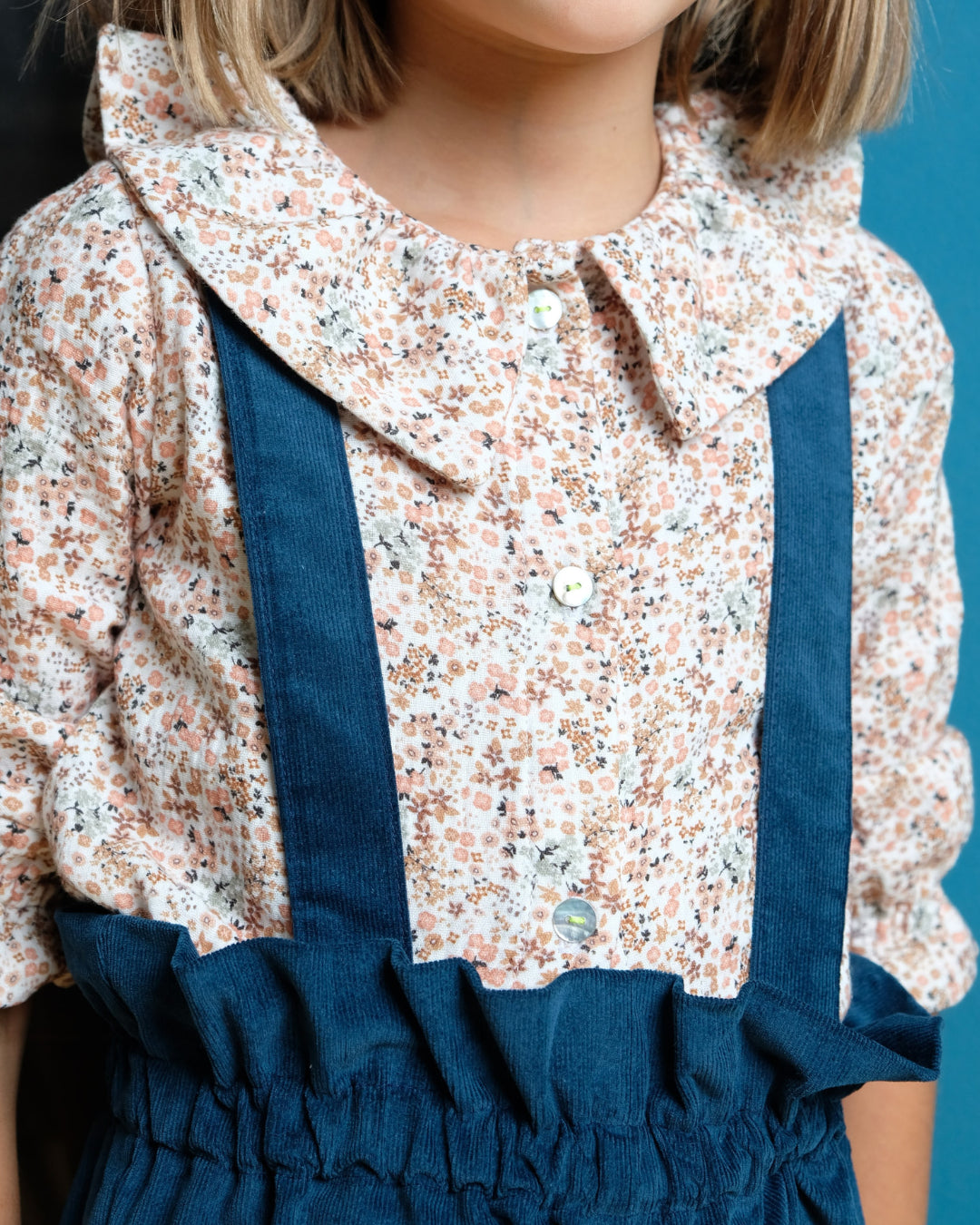 Camicia Bimba in Stile Liberty - Mussola di Cotone Organico