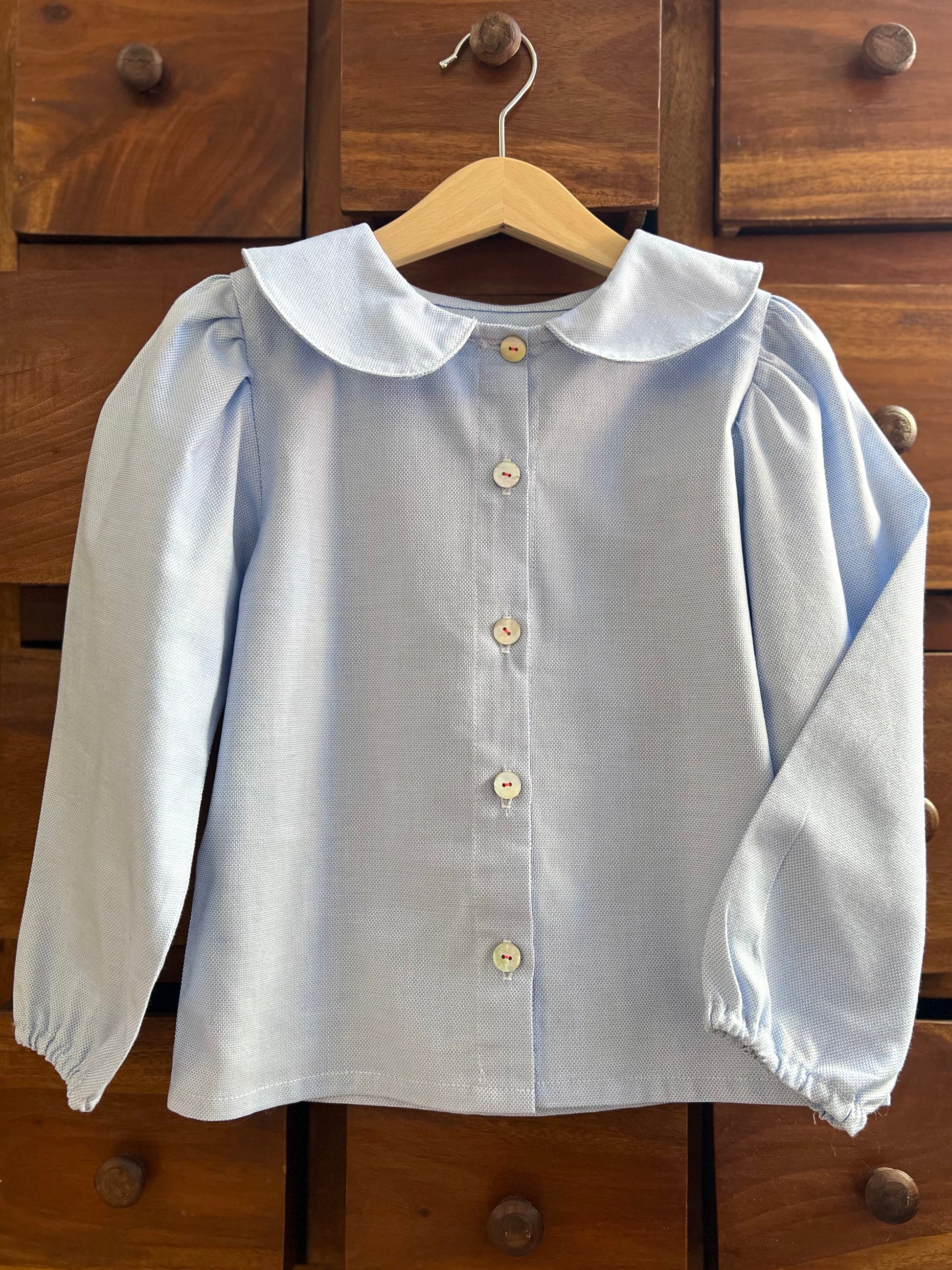 camicia azzurra per bambina modello bologna