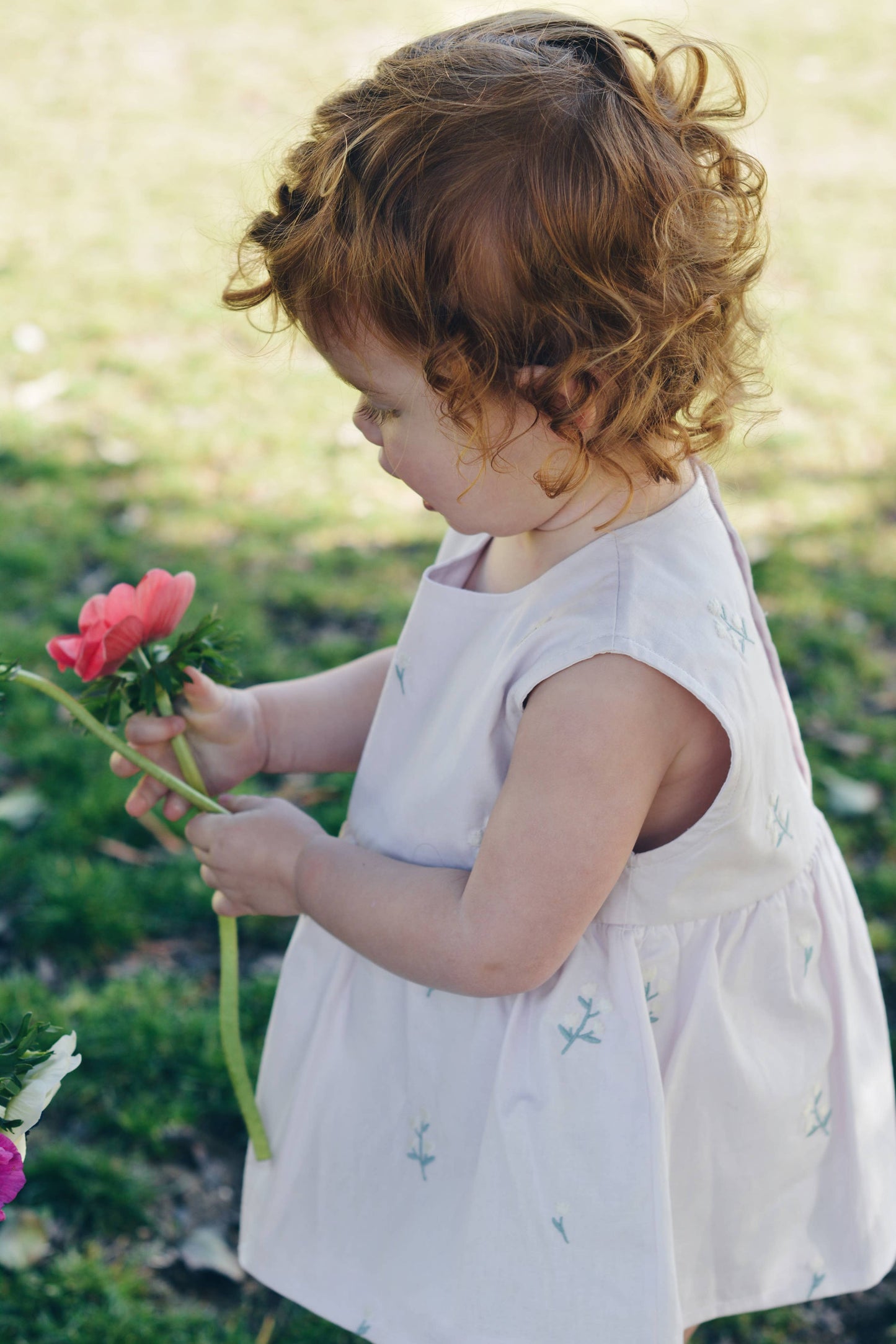 Tutina in cotone 100% con ricamo floreale Baby