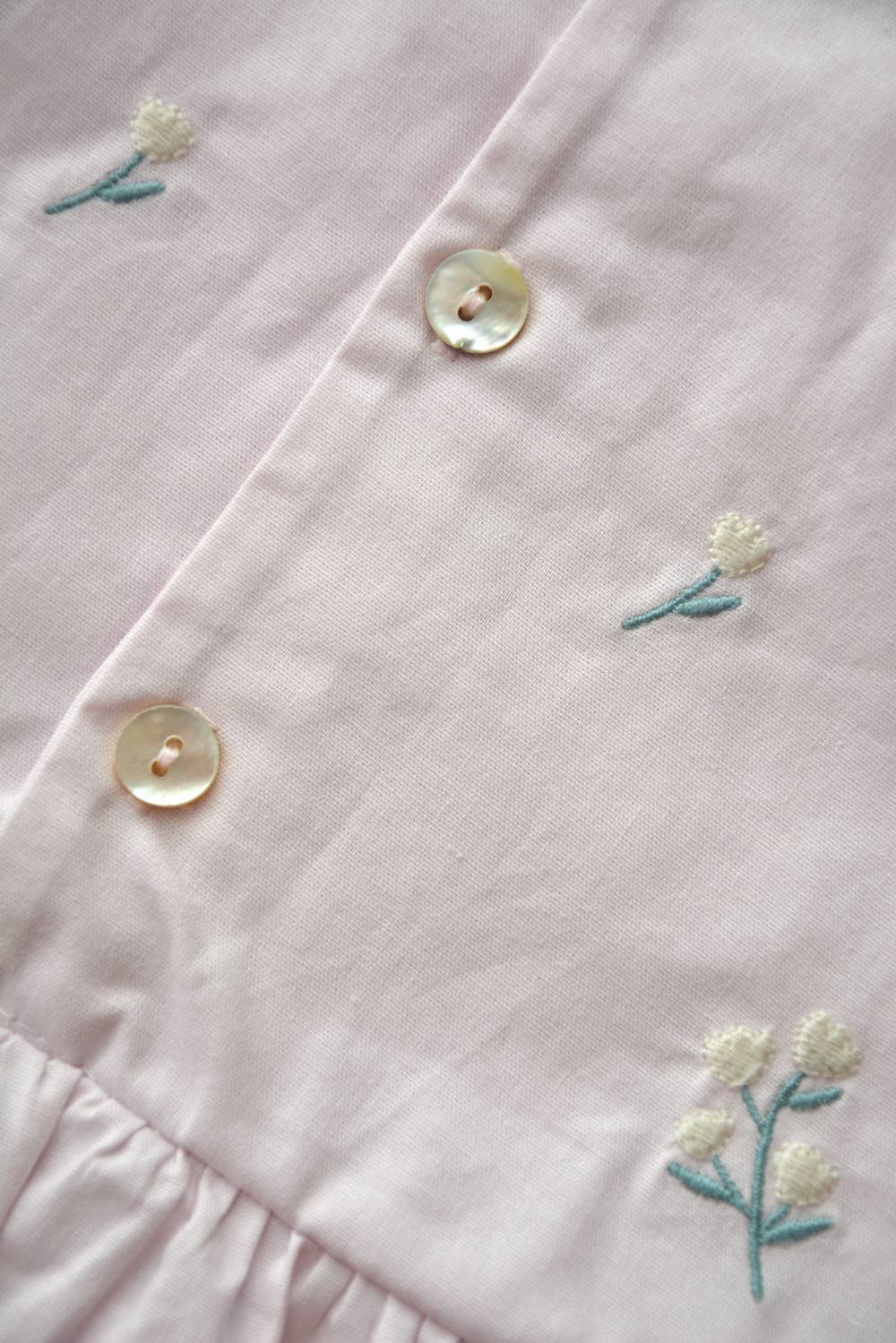 Tutina in cotone 100% con ricamo floreale Baby