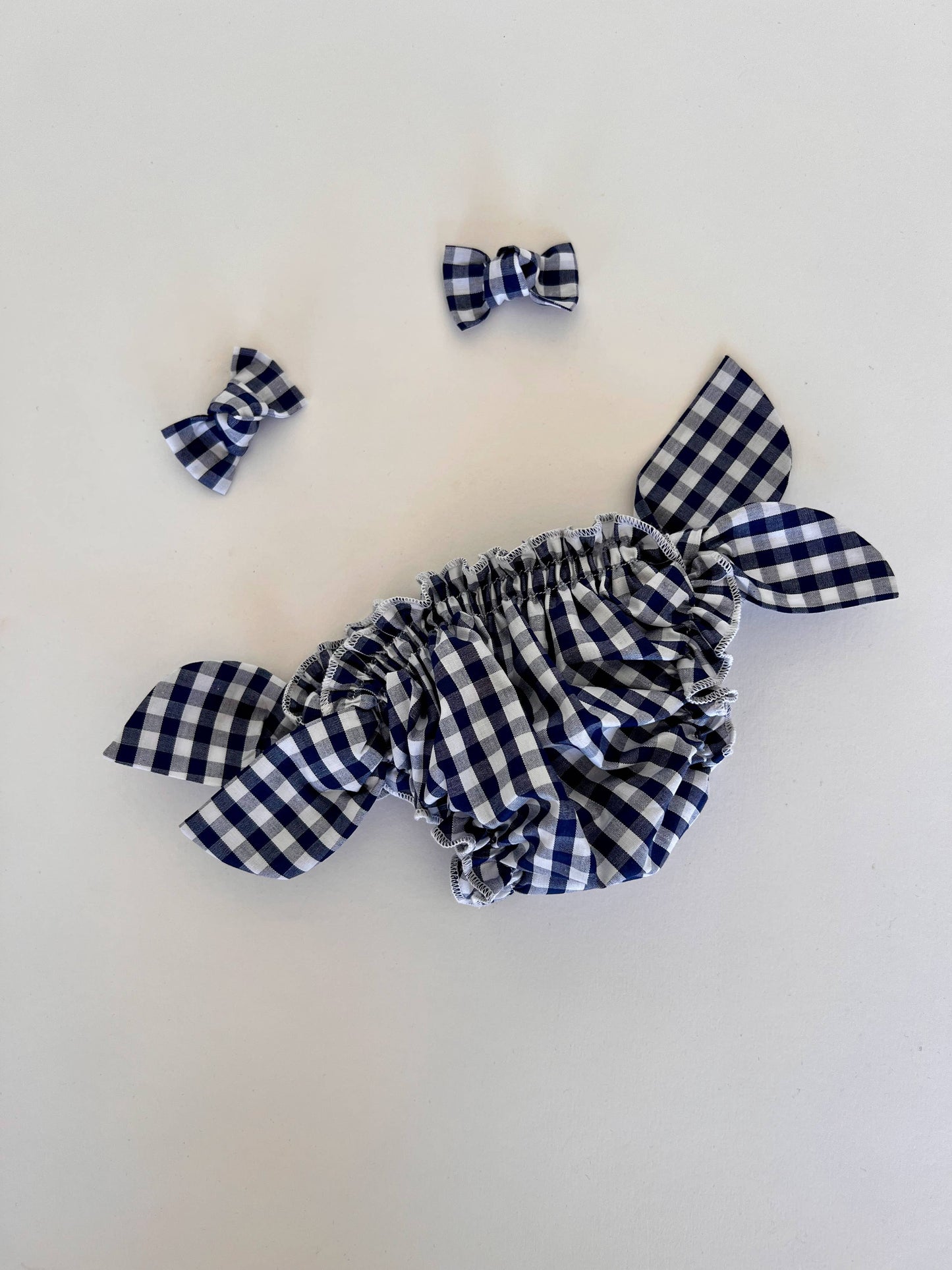 Costume da bagno a quadretti blu navy