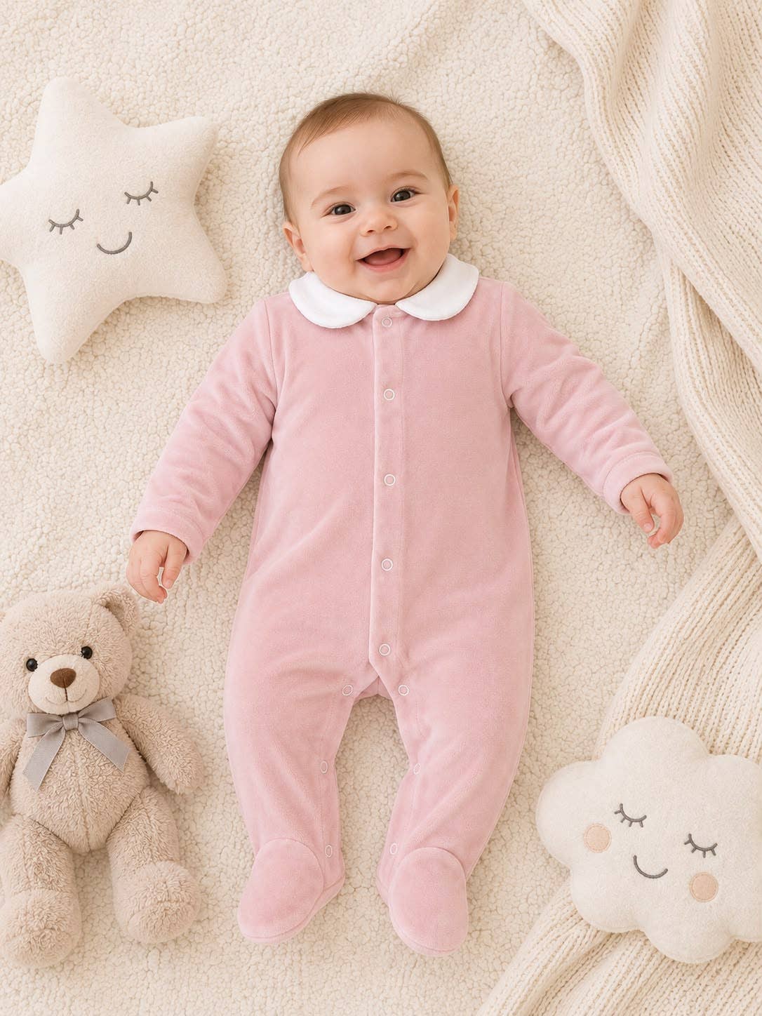 11 – Tutina laminata per bambino con colletto bianco