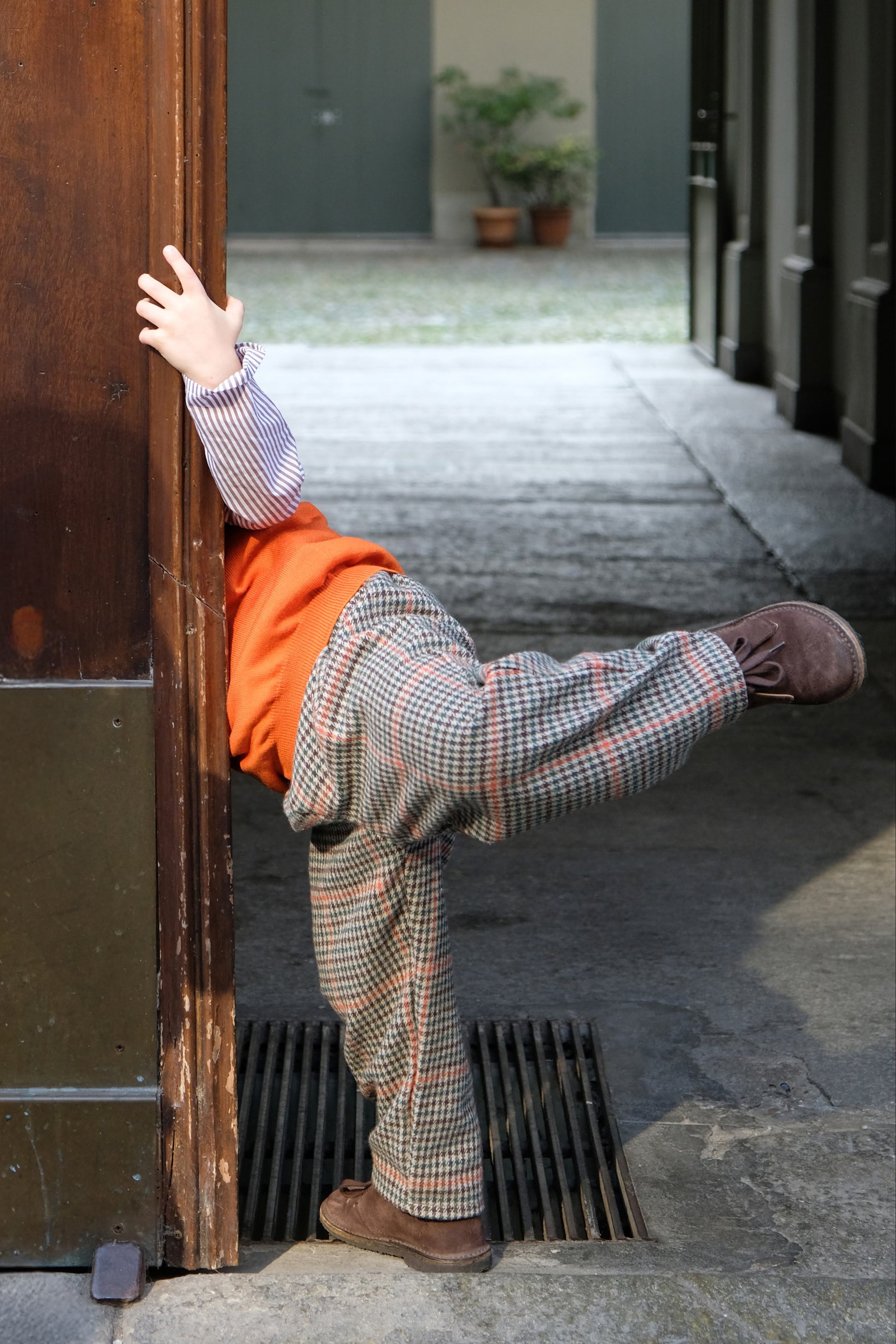 pantaloni bambino felpati